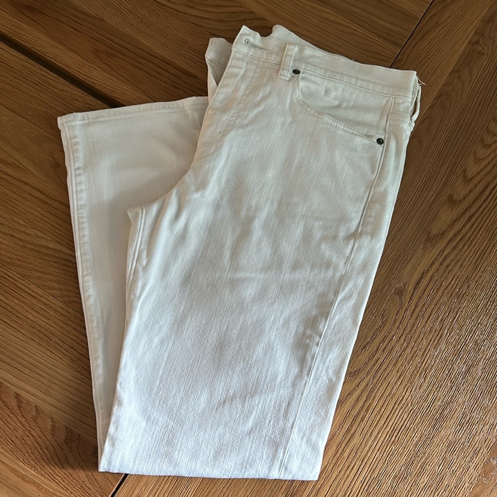 Men’s White J. Crew Jeans 770 Straight Fit 34x30